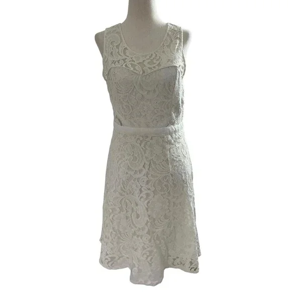 American Rag Cie Dresses | American Rag Cie Women Size Medium Lace Dress Sleeveless 12-325 | Color: Cream | Size: M | Balbazaar's Closet
